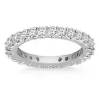 14k White Gold Common Prong Round Diamond Eternity Ring