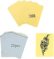 30PCS Tattoo Practice Skin with Transfer Paper Kit - Includes 5PCS 3MM Tattoo Practice Fake Skin and 25PCS Transfer Paper for Beginners & Experienced Artists