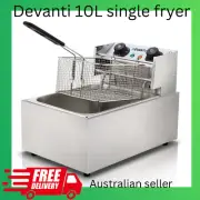Devanti 10 liter professional-SINGLE Electric Deep Fryer - Silver