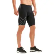 2XU Mens Aspire Compression Shorts (Black/Silver) GREAT BARGAIN |