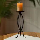 Iron Hollow Candlestick Candlestand Decorative Stable Table Centerpiece for