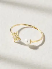 [Mizuki] Mizuki - Sea Of Beauty 14-karat Gold, Pearl And Diamond Ring - 7 7 Gold