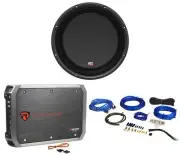 MTX 3512-04S 12" 600 Watt Shallow Slim Car Audio Subwoofer Sub+Amplifier+Amp Kit
