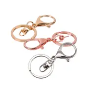 150x Swivel Keyring Lobster Clasps Keychain Key Ring Clasp Lanyard Trigger Clips Claw Chain Snap Hooks Ring Hook Metal Split Hanging Silver Rose Gold