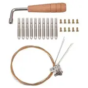 10Pcs Tuning Pin &10Pcs Rivets,with L-Shape Tuning Wrench,10 String Laiyaqi J8E6