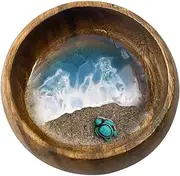[Generic] Handmade Sea Bowl - Handmade Decorative Bowl | Decorative Bowl for Key Trinket Storage, Resin Sea Plate Bowls for Beach Themed Wedding Decor