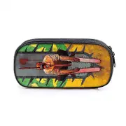 o709 chainsaw man Polyester double pen case Vertical square large capacity stationery case fgy709