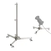 NEEWER Heavy Duty Light Stand tainless Steel Foldable Tripod Stand with Casters