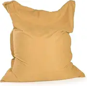 UYSOFRCV 140x180cm Square Lazy Sofa Cover Extra Large Beanbag Chair Couch Seat Recliner for Living Room Large Bean Bag for Adults and Kids with No Filling,Yellow