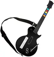 DOYO Black Wii Guitar Wireless Hero and Rock Band Guitar Controller with Strap for Hero and Rock Band Games