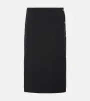 [Courreges] Courrèges Wool-blend midi skirt AU 8 black