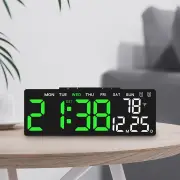 Multifunctional Clock Electronic Clock Simple LED Digital Clock USB Output Bedside Alarm Clock with 3 Level Adjustable B