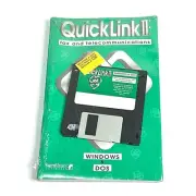 Quick Link II Fax Software for Windows and DOS 3.5" 3 1/2" Disk Diskette Sealed