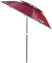 Captain Stag UD-50 Parasol, Garden UV Protection, 2 Tiers, 78.7 inches (200 cm), Brown