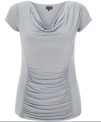 BNWT Phase Eight /8 Stella Cap Sleeves Top Grey XL