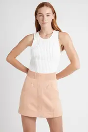 Classic Spacer Knit Mini Skirt 609