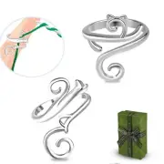 2 PCS Adjustable Crochet Yarn Tension Rings for Crochet, Finger Yarn Guide Ri...
