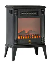 [Lenoxx] Electric Log Fireplace Heater with Overheat Protection