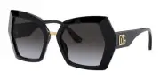 Dolce & Gabbana DG4377 501/8G 54 Women's Geometric Sunglasses - Black Frame, Gra