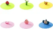 AIMALL 6pcs Silicone Cup Covers - Leak-Proof, Dust-Proof Universal Lids for Tea, Coffee, Ceramic, and Glass Cups, Multifunctional Marking Covers