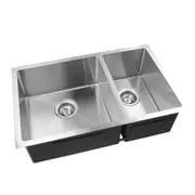 715*450*200mm ACA Handmade 304 Stainless Steel Double Bowl Top/Flush/Undermount Sink