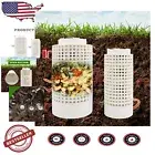 Durable Plastic Worm Compost Bin Set - Effortless Composting for Gardens