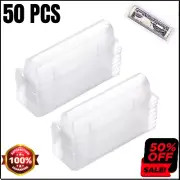 50pcs Plastic Dome Lip Balm Money Holder Craft Waterproof Rectangle Chapstick