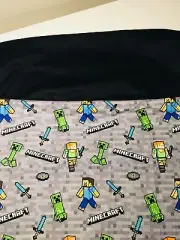 Child's Boys/Girls Personalised Chair Bag - Minecraft -Black