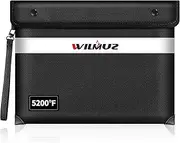 Wilmuz Fireproof Document Bag 5200°F Heat Insulated,Water Fire Proof Bag,Fireproof Money Bag for Cash