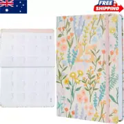2025 A5 Day to Day Page Diary Floral Luxury Cover Organise Full Year Planner*