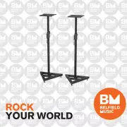 Behringer SM5002 Heavy Duty Height Adjustable Monitor Stand Set - Brand New