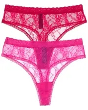 Natori 2pk Bliss Allure Lace Thong