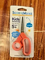 School Works Kids Scissors Pointed Tip School Supply Squish Handle Pink 5 In NEW