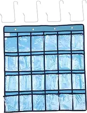 [Tuvwxyza] 24 Clear Pocket Non-Woven Fabric Hanging Bag for cellphones and Calculator Storage School Classroom Wall Hanging Organizer cellphones Holder.