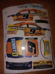 2024 Brandon Jones #9 Menards SunnyD 1/64 Peel&Stick Decals
