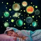 158Pcs Solar System Luminous Sticker Shining Glow in The Dark Planets PA