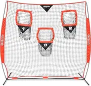 GoSports Football Trainer Throwing Net | Choose Between 8' x 8' or 6' x 6' Nets | Improve QB Throwing Accuracy - Includes Foldable Bow Frame and Portable Carry Case
