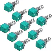 DRESSOOS 5k Potentiometer Audio Potentiometer 10pcs Set Switched 5-pin Sealing and Metal Film for Longevity
