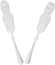 UTHCLO 2pcs Fine Mesh Absinthe Filter Spoon Hollow-Out Bar Spoon for Home Bar Use Stainless Steel Salad Serving Utensils Absinthe Accessory