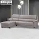 【MIT工藝】安菲特貓抓皮L型沙發(面左)-可可色