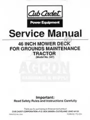Cub Cadet 46 inch Mower Deck Tractor Service Manual 347