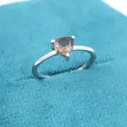 Trilliant Minimalist Smoky Quartz Ring, Promise Ring, Engagement, Gift For Her