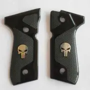 KSD Grips Beretta 92 Compatible Acrylic with Silver Skull Logo