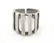 Ring Adjustable Ring 19mm Antique Silver Plated brass 18mm 8US inner size 3333
