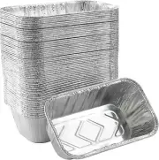 (50 Pack) 1Lb Mini Loaf Pans Heavy Duty Disposable Aluminum Foil Bread Tins Stan
