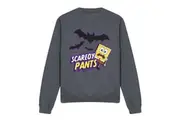 SpongeBob SquarePants Unisex Adult Scaredy Pants Sweatshirt (Charcoal) - UTTV12597