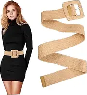 [Baluue] Boho Ladies Belt Elastic Woven Braided Waist Belt for Women Versatile Fashion Accessory for Dresses Pants Durable Flexible Sizing Classic Design