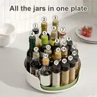 Modern Spice Bottle Holder Organizer 360-degree Rotating Rack with Capacity