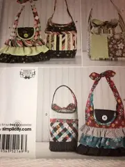 Simplicity 2169 UNCUT Tiered Ruffle Shoulder Bag Tote Pattern Shirley Botsford
