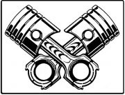 2pc Large Pistons 7x5-1/2 Stencil Template Airbrush Paint # 4